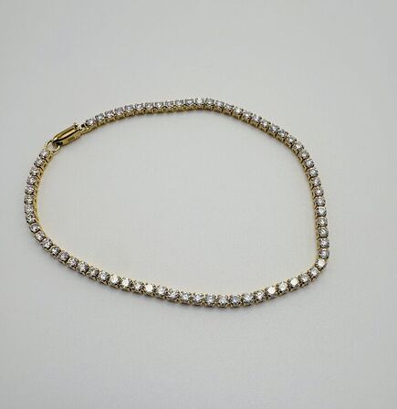 Tennisarmbånd af 14 kt guld