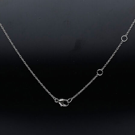 Solitaire vedhæng af 14 kt. hvidguld med brillantslebne laboratorieskabte diamanter på samlet ca. 0.53 ct