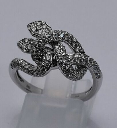 Brillantring af 14 kt. hvidguld