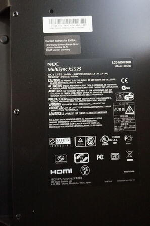NEC Multisync X552S Monitor (MOMSFRI)
