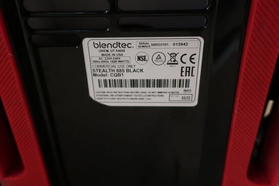 Blender BLENDTEC Stealth 885 Black (uden kande)