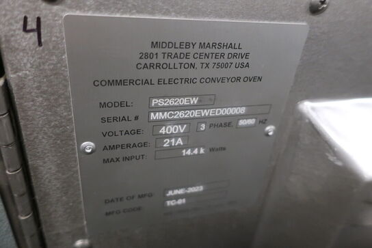 Dobbelt båndovn MIDDLEBY MARSHALL PS2620EW