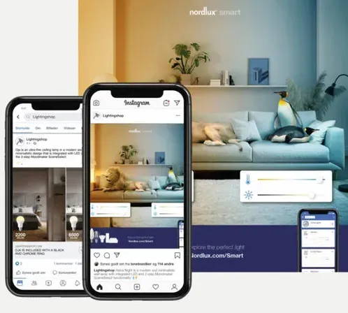2 stk. nordlux carina smart m. app styring 3-kit(ubrugt)