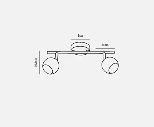 2 stk. nordlux chicago dobbelt spot krom inkl. led pærer(ubrugt)