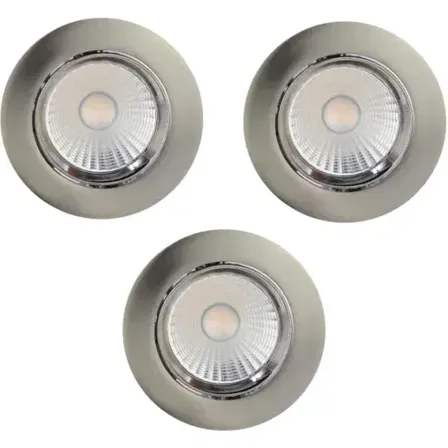 3 stk. nordlux dorado downlight 3 kit m. dæmp mat nikkel(ubrugt)