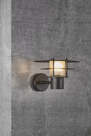 2 stk. nordlux bastia 24 udendørs væglampe sort(ubrugt)