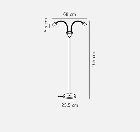 Nordlux explore gulvlampe sort(ubrugt)