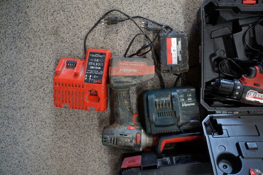 2 stk. borremaskiner MILWAUKEE & METABO