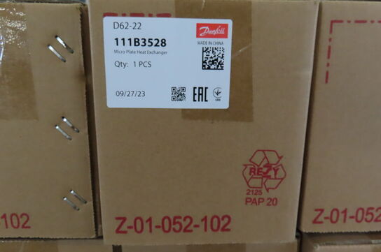 12 stk. Varmevekslere DANFOSS