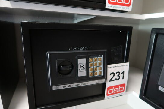 Pengeskab med kode og nøgle 