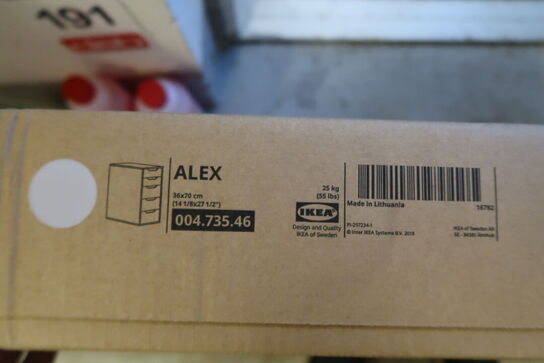 ALEX skuffeelement, hvid, 36x70 cm