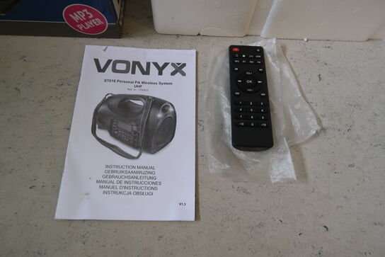 Vonyx trådløs højtaler med mikrofon 
