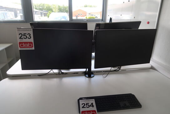 2 stk. Dell UltraSharp U2422H 24" skærme på arm 