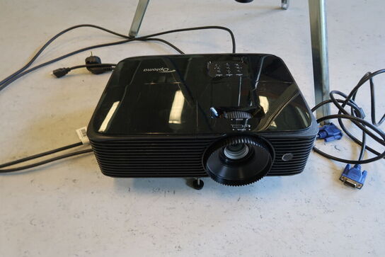 Projektor, Optoma VDHDGU + lærred på stativ 