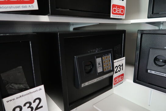 Pengeskab med kode og nøgle 