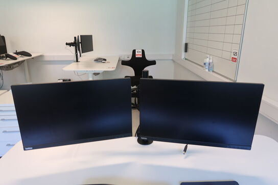 2 stk. Lenovo ThinkVision T24i-2L 23,8" skærm (sort)