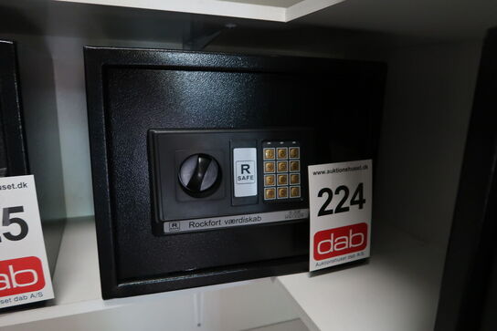 Pengeskab med kode og nøgle 