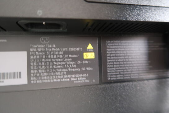 Lenovo ThinkVision T24i-2L 23,8" skærm (sort)