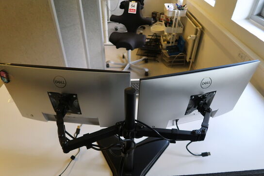 2 stk. Dell UltraSharp U2422H 24" skærme på arm 