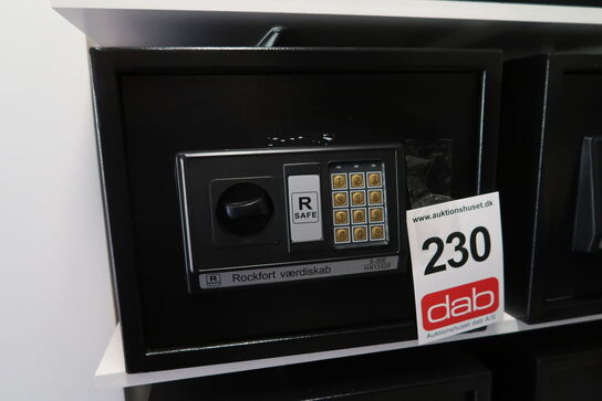 Pengeskab med kode og nøgle 