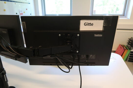 2 stk. Lenovo ThinkVision T24i-2L 23,8" skærm (sort)