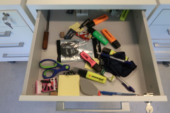 3 stk. Kontorkassetter på hjul