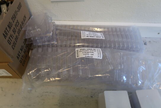 Stort parti kortholdere m.m. 