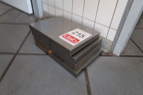 4 stk. Rustfri plader 