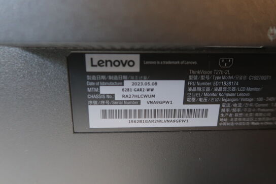 Lenovo ThinkVision T27h-2L 27" QHD-skærm