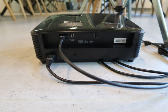 Projektor, Optoma VDHDGU + lærred på stativ 