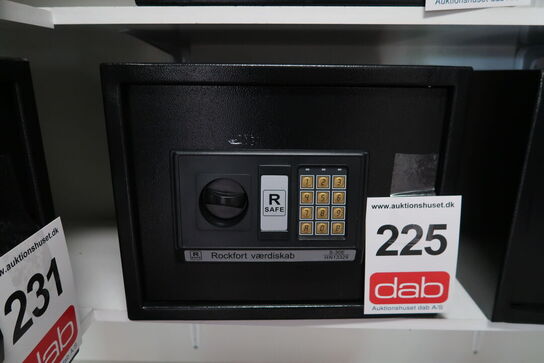 Pengeskab med kode og nøgle 