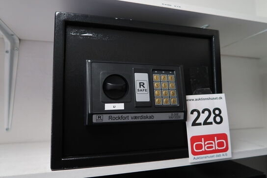 Pengeskab med kode og nøgle 