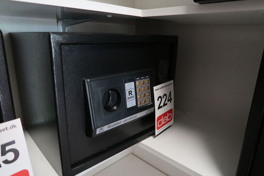 Pengeskab med kode og nøgle 