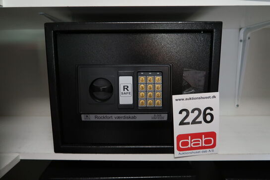 Pengeskab med kode og nøgle 