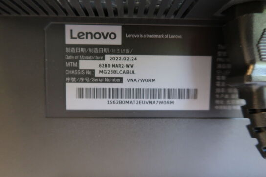2 stk. Lenovo ThinkVision T24i-2L 23,8" skærm (sort)