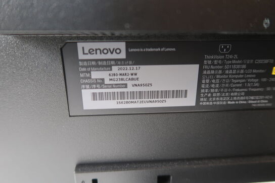 Lenovo ThinkVision T24i-2L 23,8" skærm (sort)