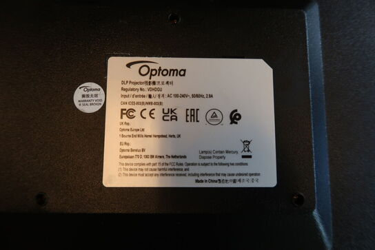 Projektor, Optoma VDHDGU + lærred på stativ 