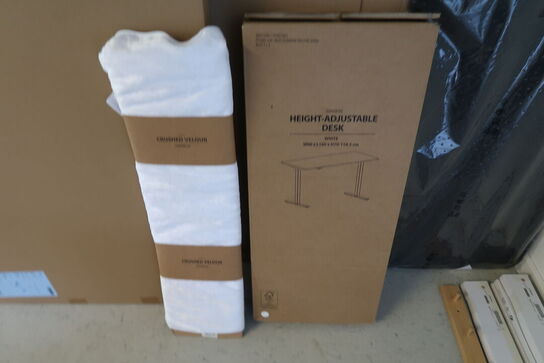 Hæve sænkebord SVANEKE 80x160 hvid