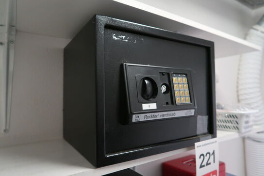 Pengeskab med kode og nøgle 