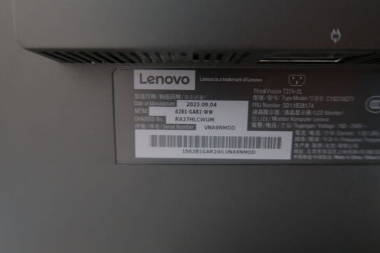 Lenovo ThinkVision T27h-2L 27" QHD-skærm