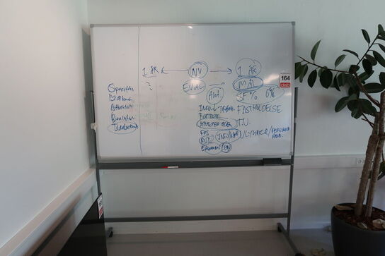 Magnettavle på hjul 