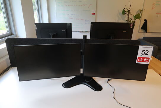 2 stk. Dell UltraSharp U2422H 24" skærme på arm 