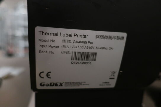 Labelprinter GODEX GX4600i Pro inkl. stativ