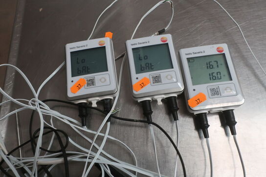 3 stk. dataloggere TESTO SAVERIS 2