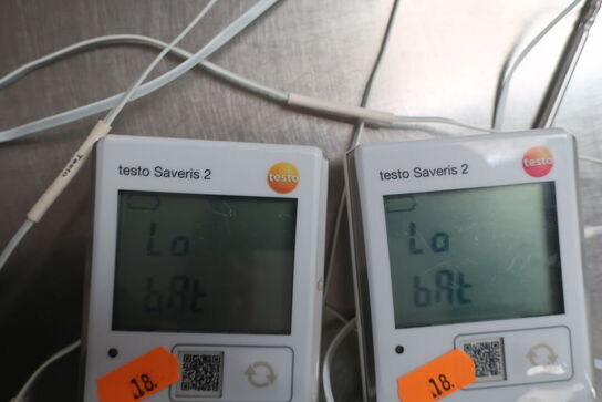 2 stk. dataloggere TESTO SAVERIS 2
