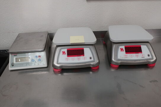 3 stk. digitalvægte OHAUS & RHEWA
