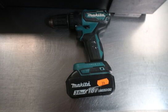 Akkuskruemaskine MAKITA DHP483 18V + værktøjskasse