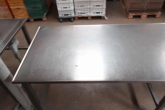 Elhæve/sænke arbejdsstation i rustfri stål  90x290cm