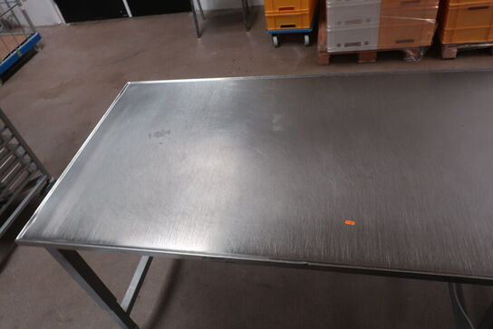 Elhæve/sænke arbejdsstation i rustfri stål  90x290cm