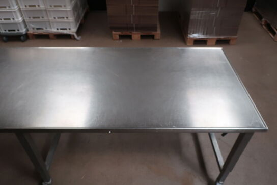Elhæve/sænke arbejdsstation i rustfri stål  90x290cm